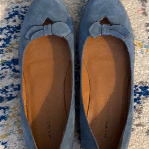 MARC JACOBS Blue Suede Flats - Picture 5 of 8
